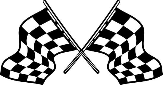 Crossed Motor Sport Flags - Motorsport Vector (550x286)
