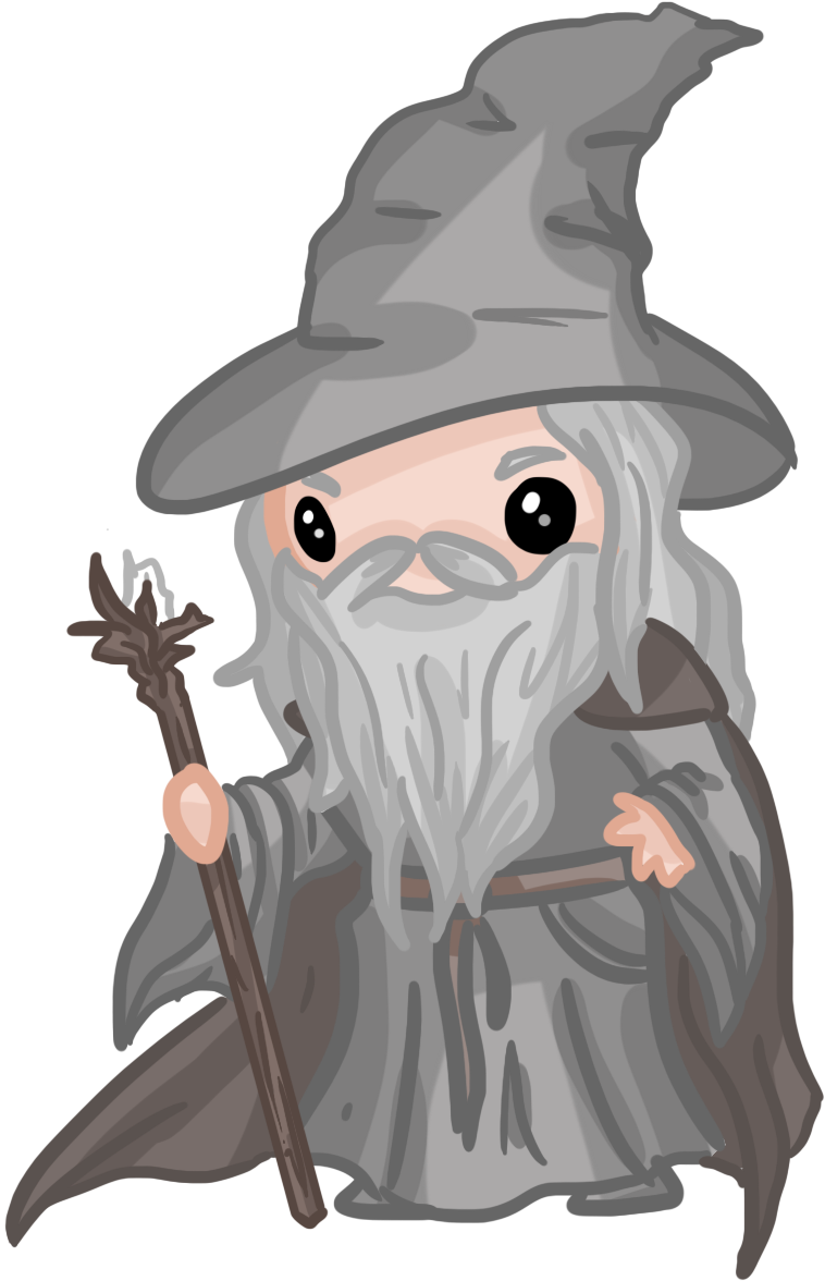 Gandalf By Ijen-ekusas - Cartoon Gandalf (1000x1500)
