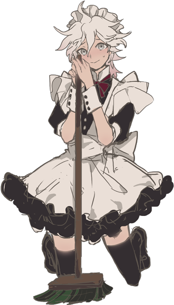 Mémoire Requise 834 Ko, Komaeda , Ibuki, Souda, Mikan - Komaeda In A Maid Outfit (500x649)