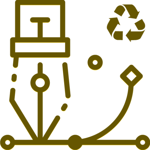 Article Re-writing - Sticker Recyclage Noir - Lineartistica (500x500)