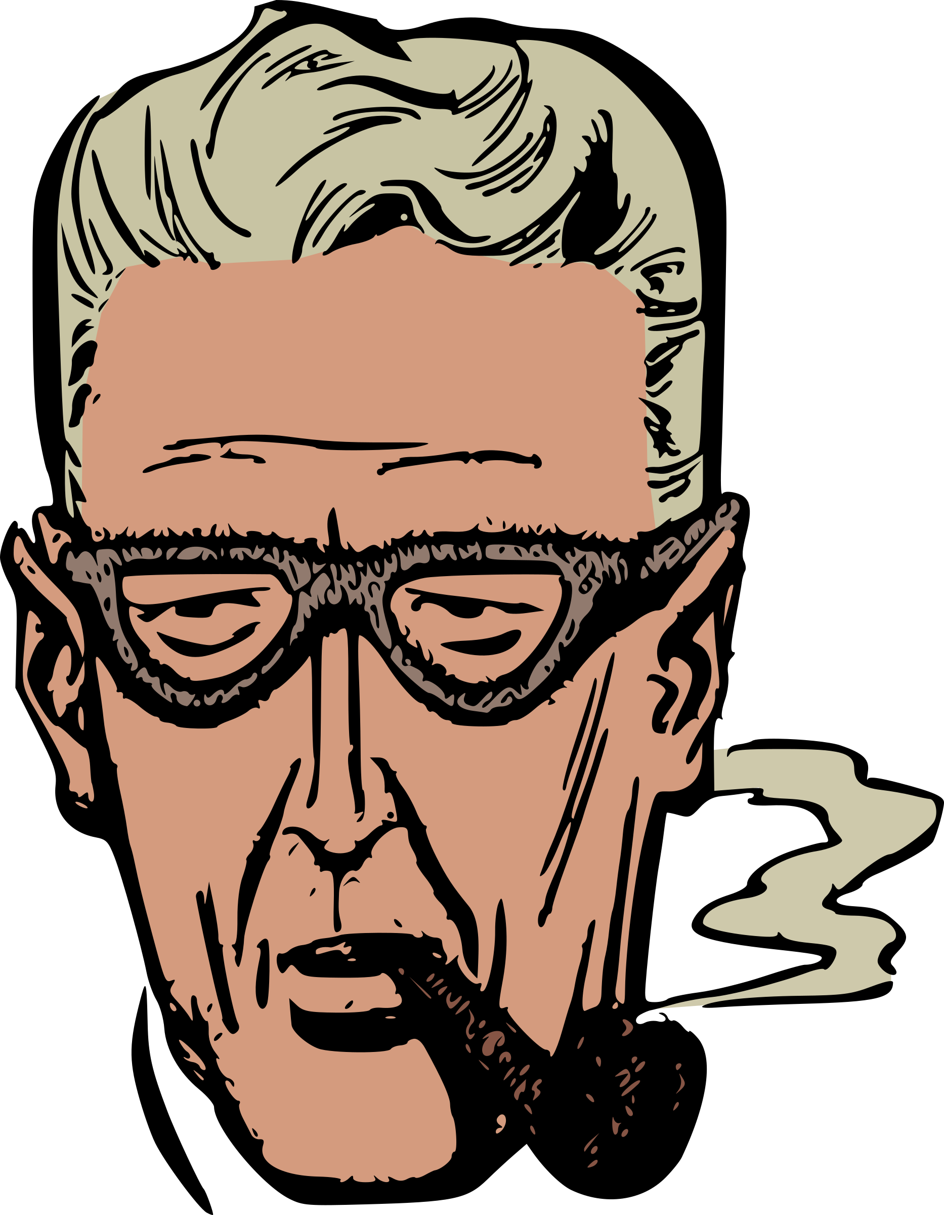 Big Image - Smoking Man Face (1866x2400)