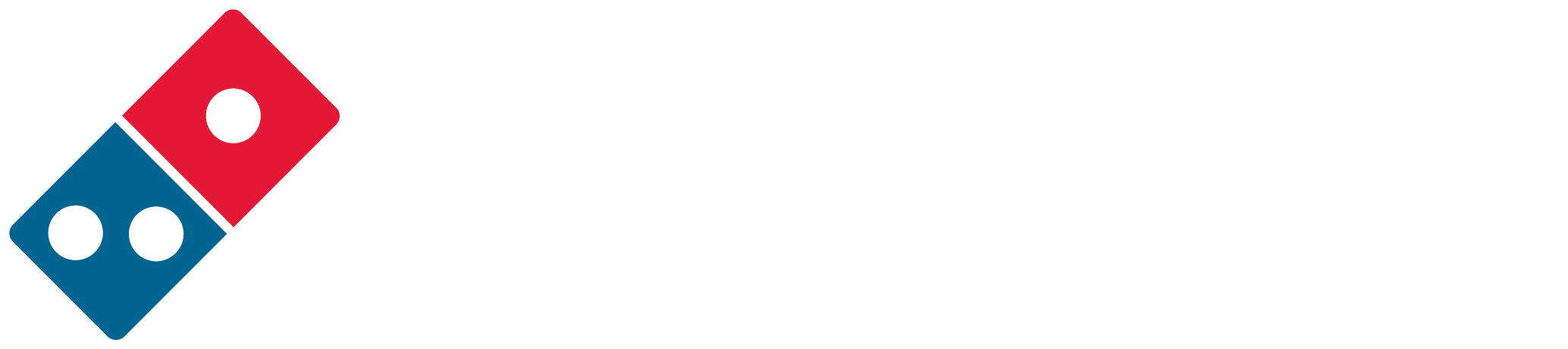 Domino's Pizza Malaysia - Domino's Pizza Logo White (2068x460)