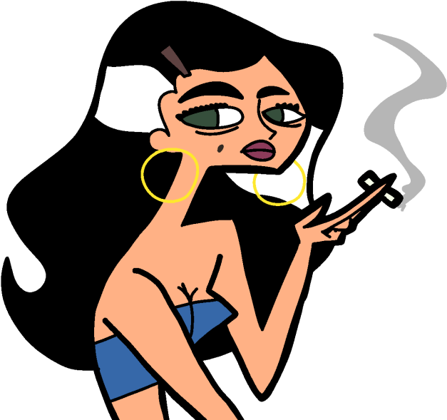 Smoking Girl Colored By Nauticalginger404 - Comics (800x689)
