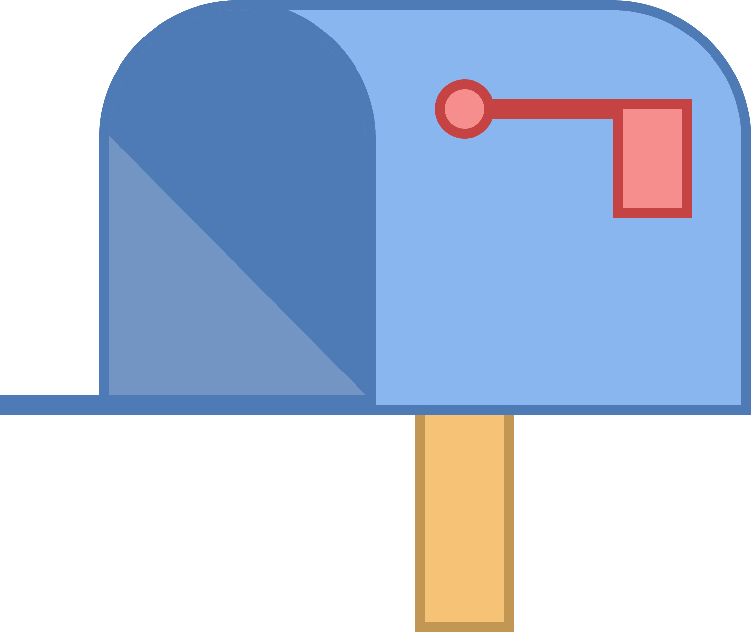 Mailbox Clipart Mailbox Flag - Clip Art (1600x1600)