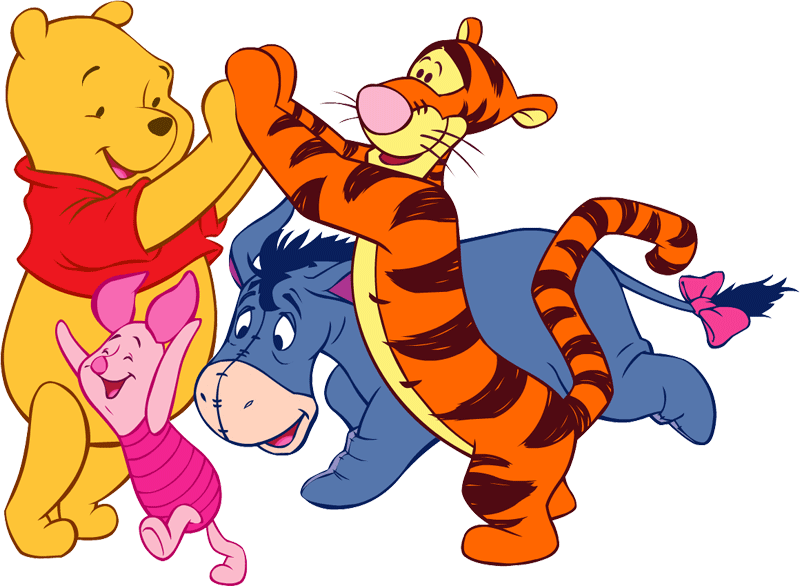 Clipart Winnie The Pooh And Friends Pooh Tigger Piglet - Winnie The Pooh And Friends Playing (800x586)