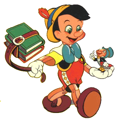 Pinocchio Clipart Animated - Pinocho En La Escuela (380x380)