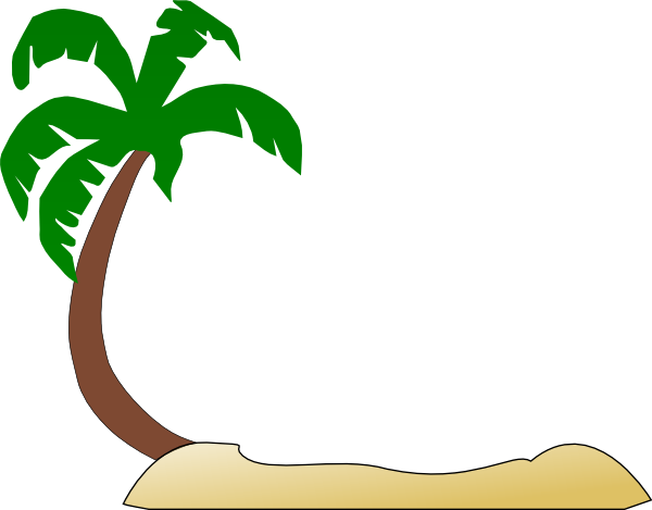 Palm Tree Beach Clipart - Tropical Palm Tree Clip Art (600x469)