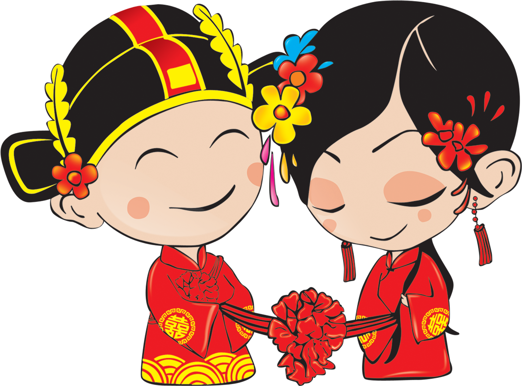 Chinese Marriage Download - Chinese Wedding Cartoon (2130x1813)