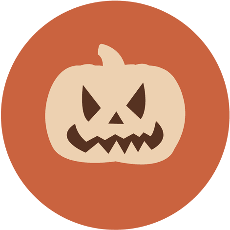 Pumpkin Face Circle Icon - Domestic Pig (512x512)