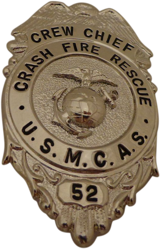 Vintage Usmc Crew Chief Badge Fire Crash Rescue Air - Usmc Crash Fire Rescue Badge (804x804)