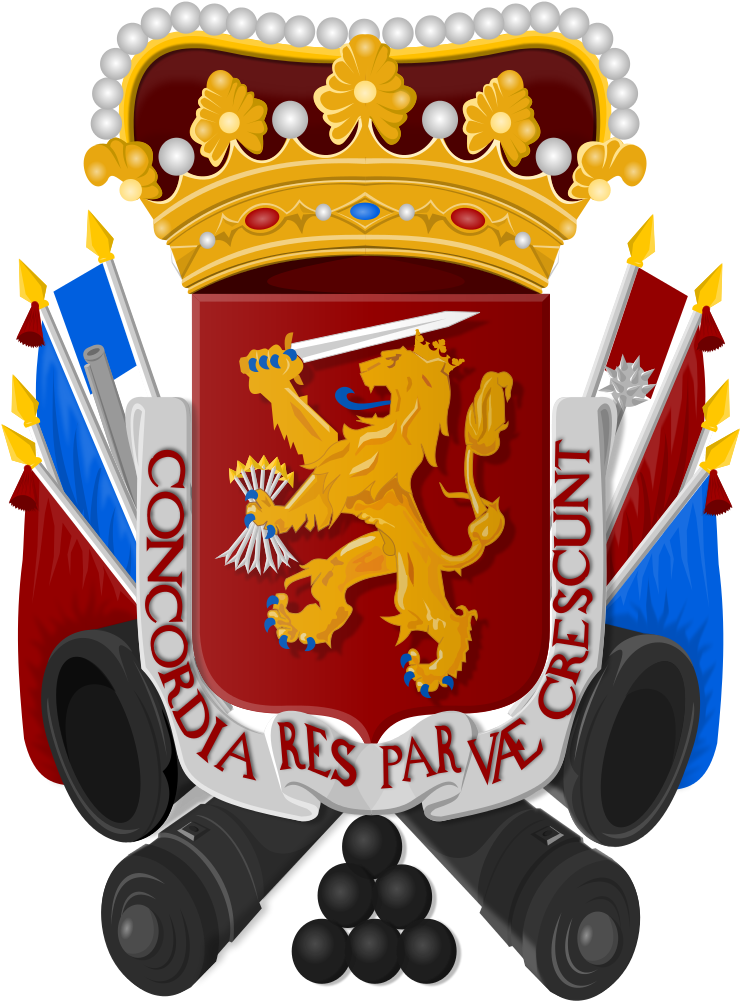 Emblem Of New Batavia - United Netherlands Coat Of Arms (744x1052)