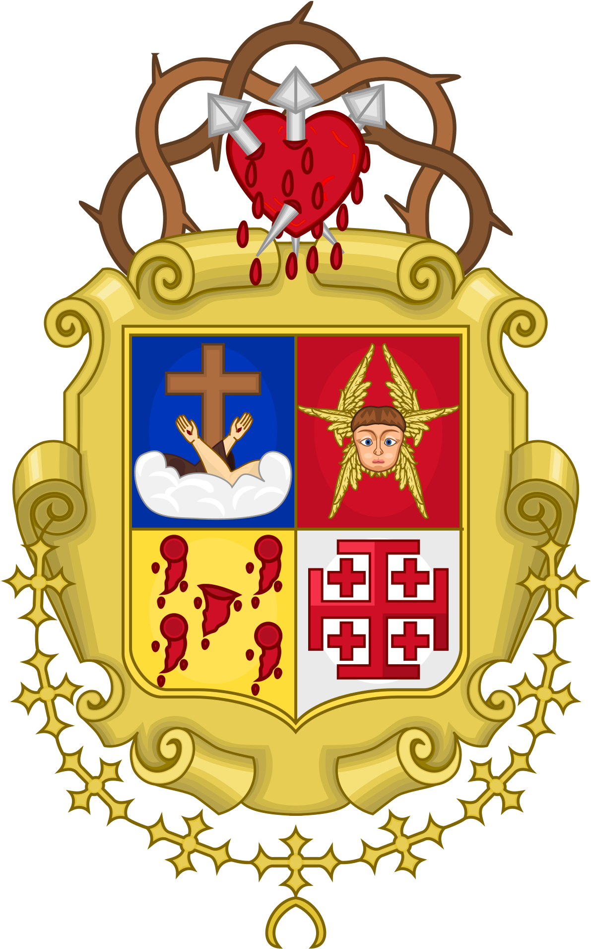 Order Of Friars Minor - Coat Of Arms Of Manila (1200x1919)
