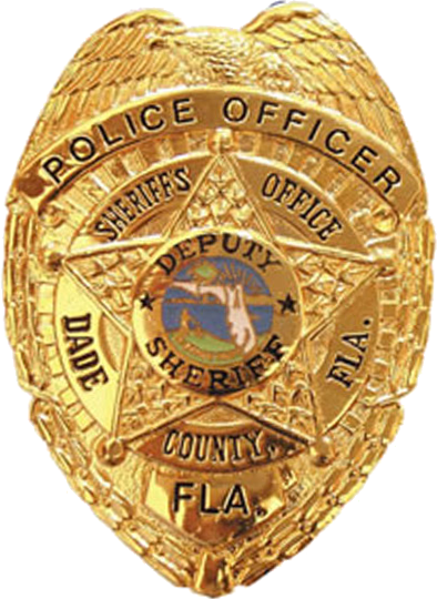 Badge Of The Miami-dade Police Department - Miami Dade Police Badge (394x540)