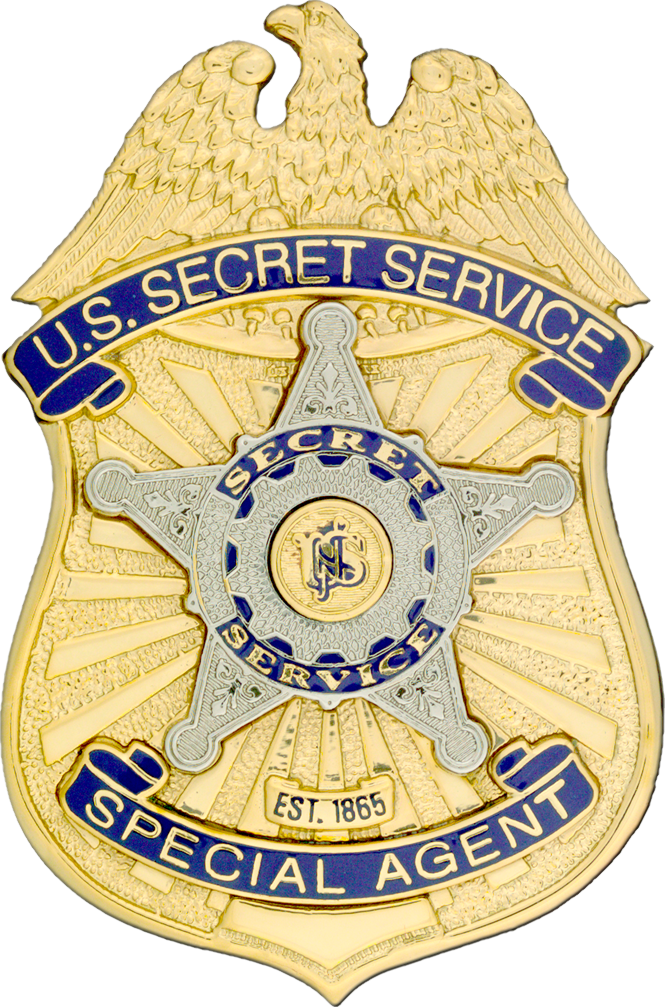 Badge Of The United States Secret Service - United States Secret Service Badge (665x1007)