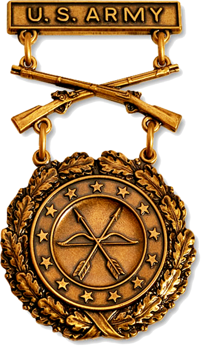 Excellence In Competition Rifleman Shot Badge (army) - Excellence In Competition Rifleman Shot Badge (army) (670x1158)