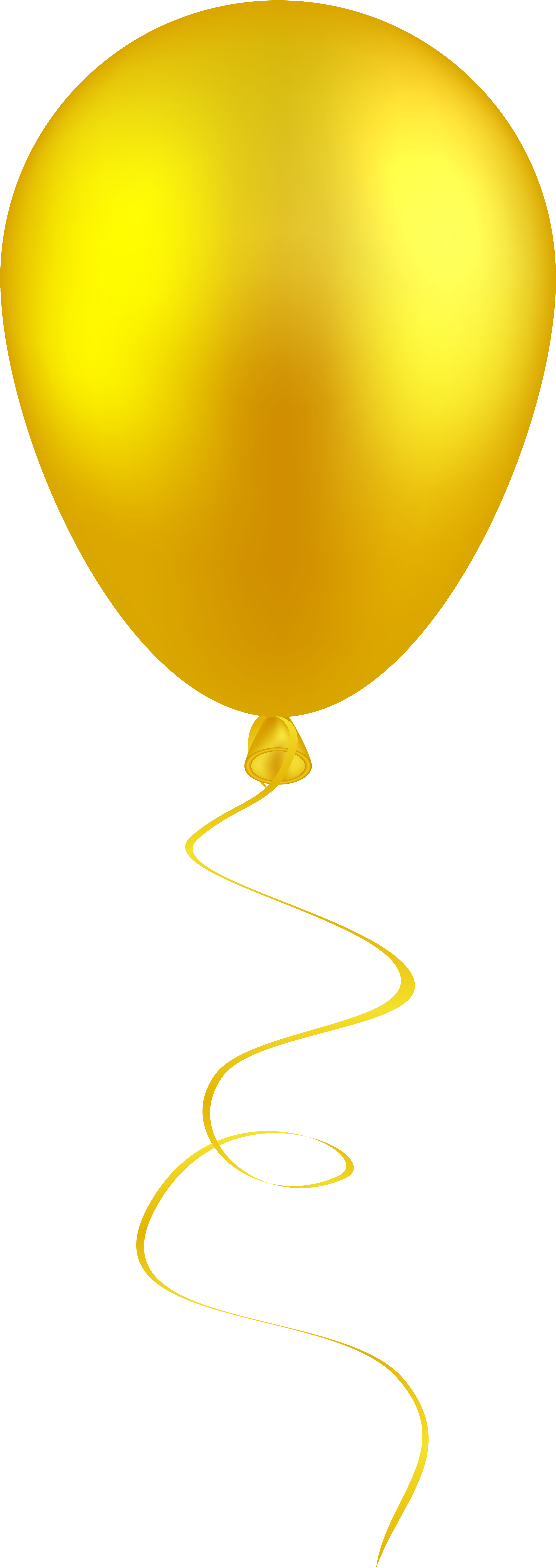 Yellow Balloon Png Clip Art - سكرابز بالونات ذهبيه (2837x8000)