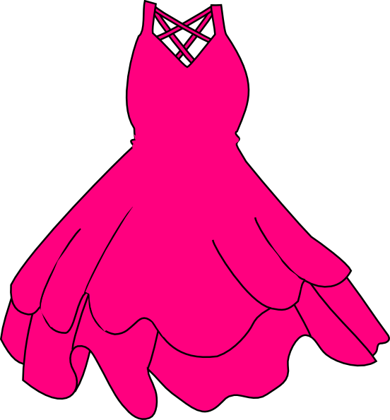 Pix For Cartoon Prom Dresses - Black Dress Clip Art (552x595)