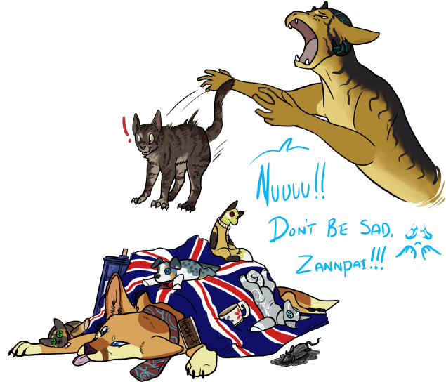 Beware Of Falling Cats By Howlingwolf201 - Cartoon (673x565)