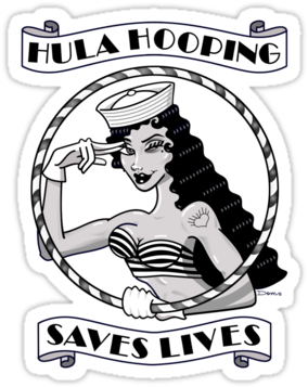 Hula Hooping Saves Lives By Domoleary - Hula Hooping Saves Lives! Unisex T-shirts (375x360)