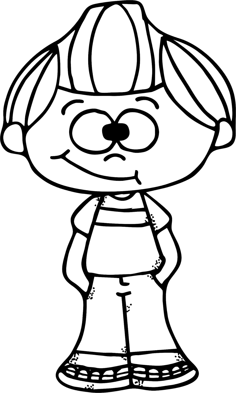 Boy Cuteness Clip Art - Boys Clipart Black And White (963x1600)