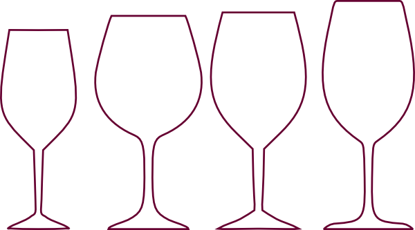 Wine Glasses Clipart Hostted - Wine Glass Free Vector (600x333)