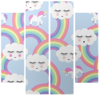 Quadríptico Padrão Sem Costura Com Nuvens Dormindo - Child (400x400)