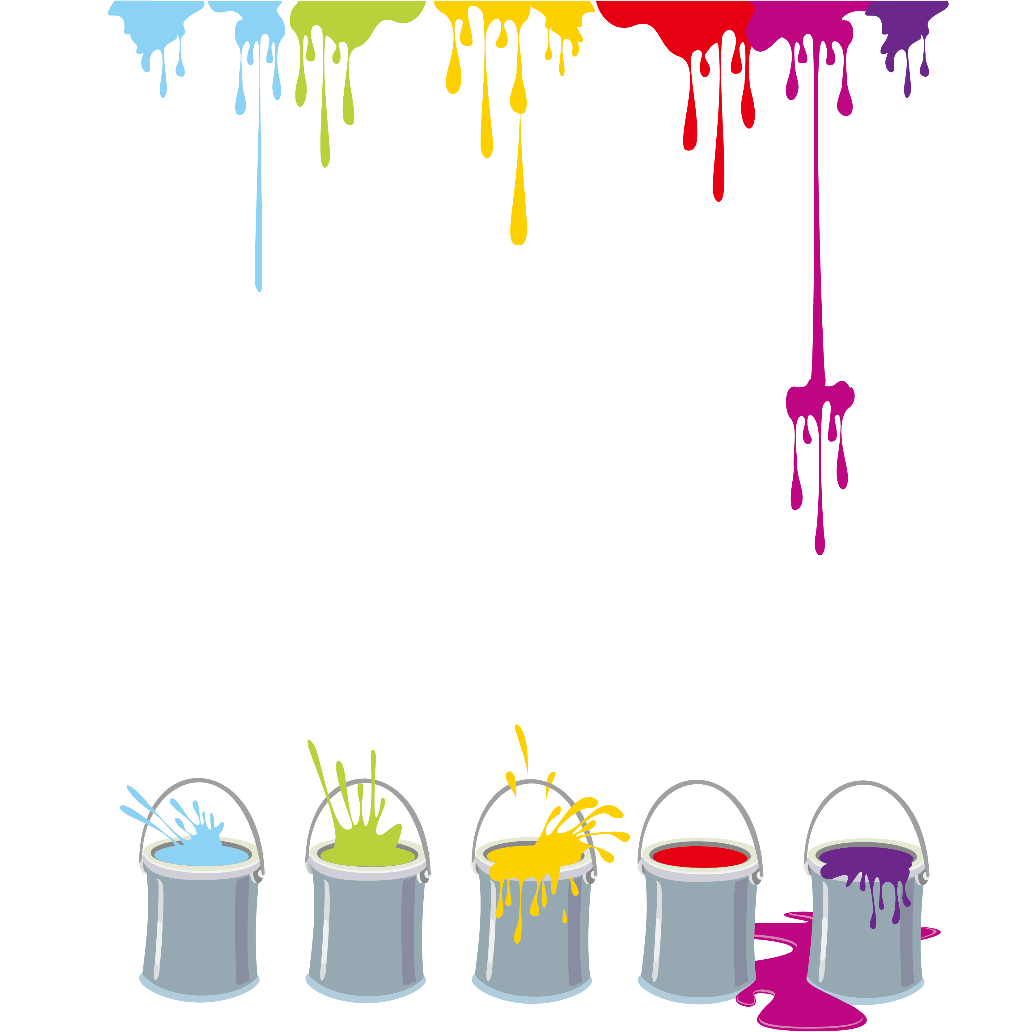 Creative Paint Bucket - Goutte De Peinture Png (3333x3338)