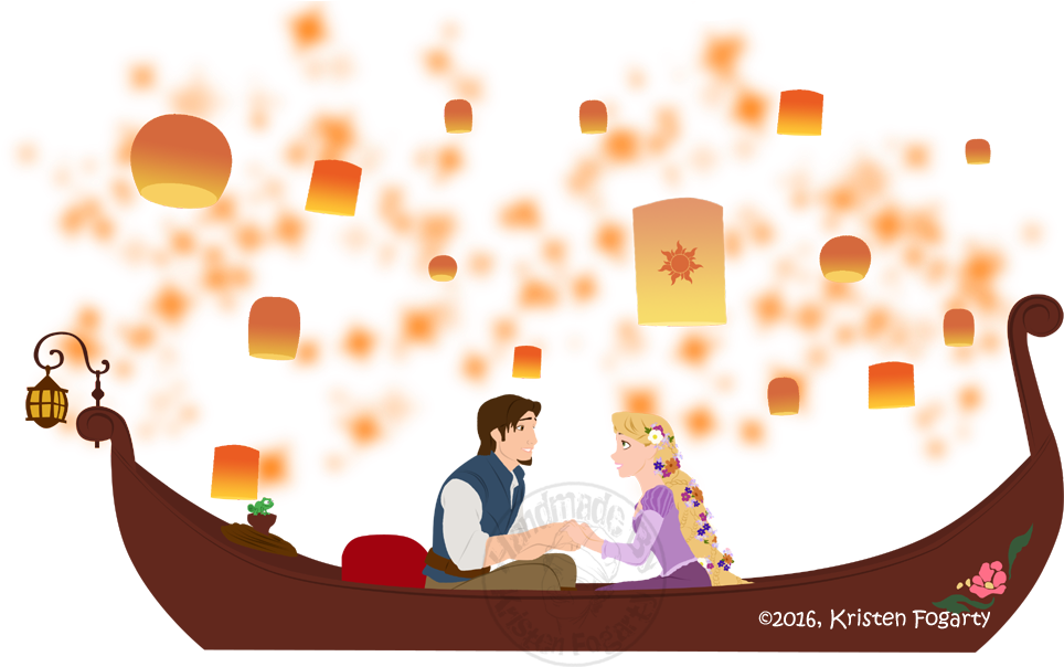 Tangled Lanterns Drawing Download - Tangled Lanterns Transparent (1000x603)