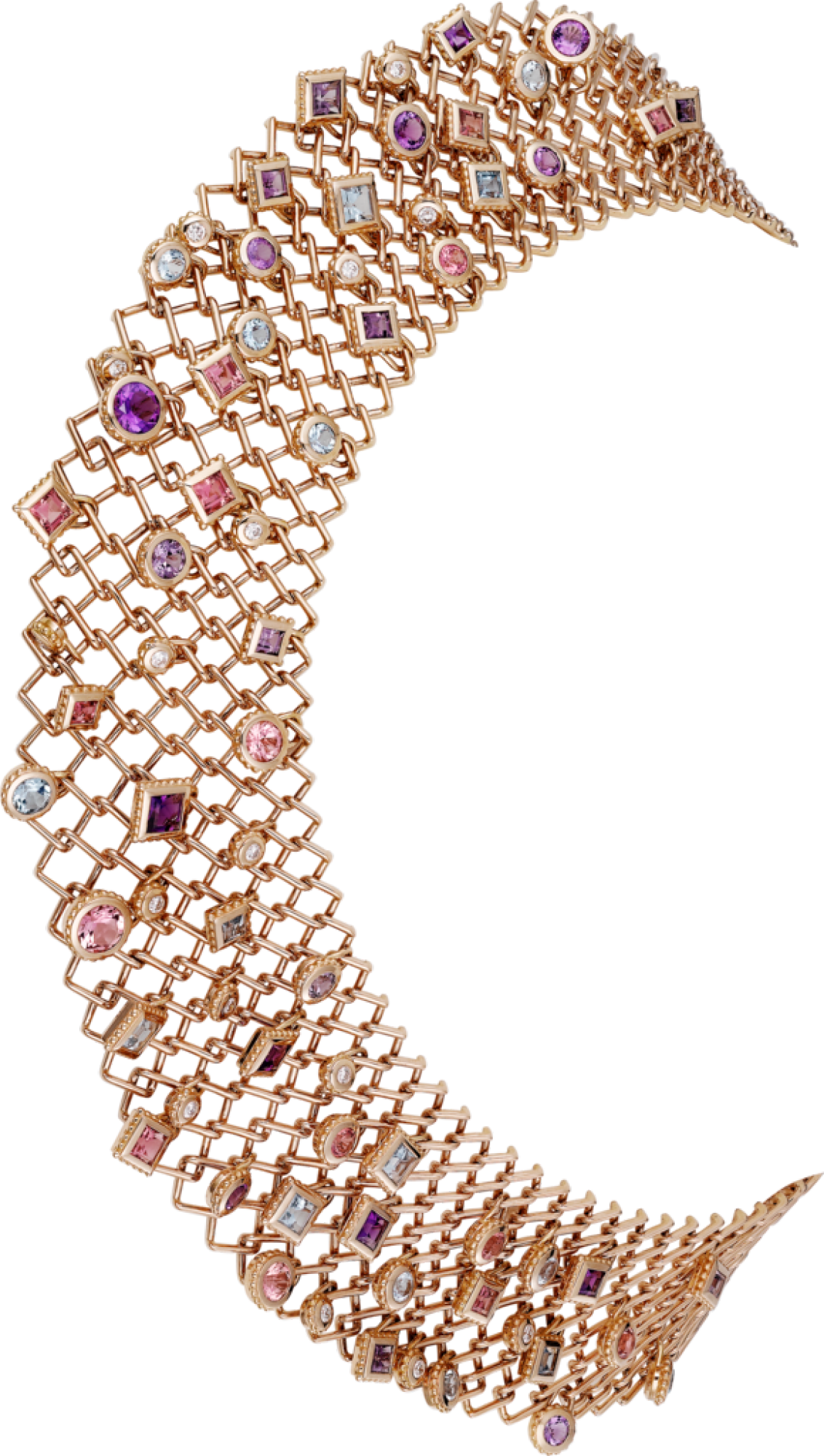Cartier Paris Nouvelle Vague Necklace Pink Gold, Amethysts, - Necklace (1132x2000)