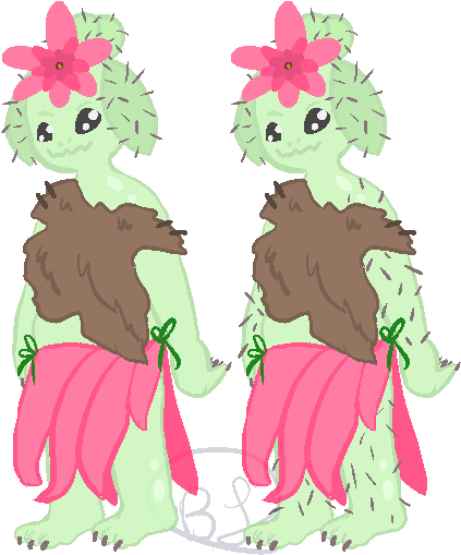 Tiny Cactus Floran Child By Watermelonmaster On Deviantart - Cactus Floran (437x523)