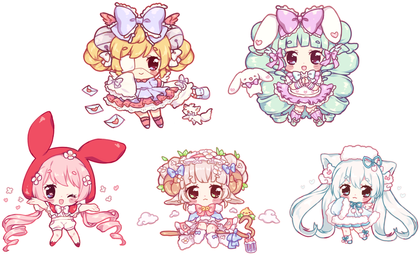 Popcorn Chibi Commissions By Kaeryi Popcorn Chibi Commissions - Cartoon (1444x882)