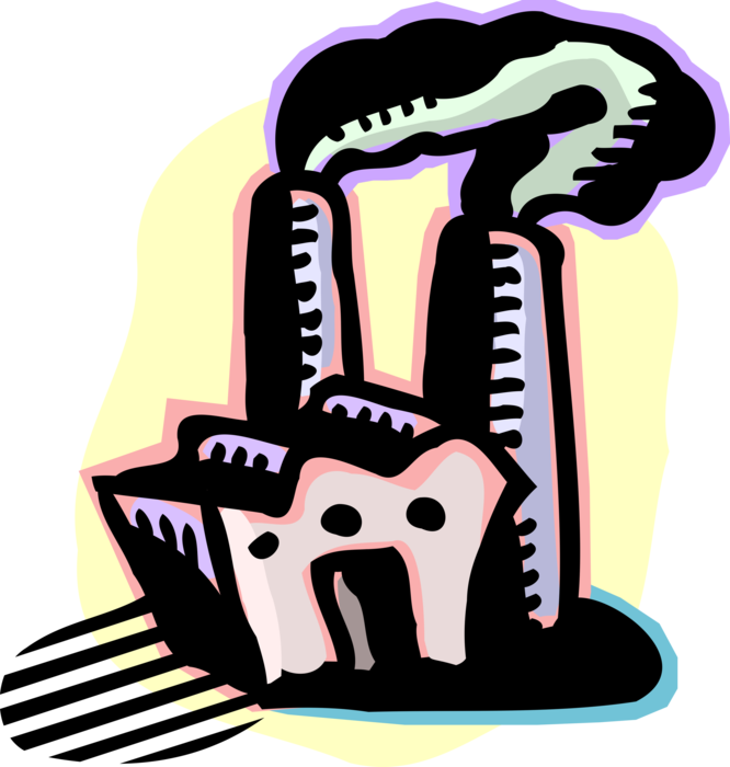 Vector Illustration Of Industrial Manufacturing Factory - Vector Illustration Of Industrial Manufacturing Factory (666x700)