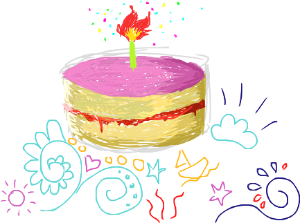 Birthday Cake Drawing Tumblr Download - Birthday Cake (450x340)