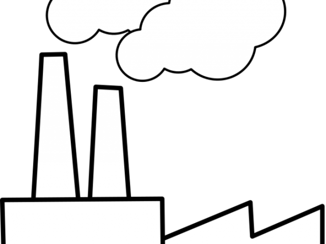Factory Clipart Black And White - Illustration (640x480)