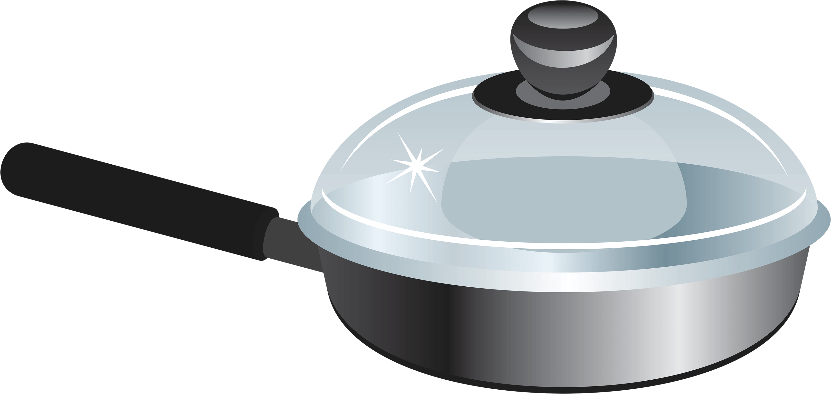 Pan Clipart Kid - Frying Pan (3500x1721)