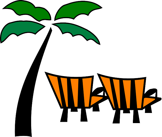 Tropical Trees - ชายหาด Png (640x542)