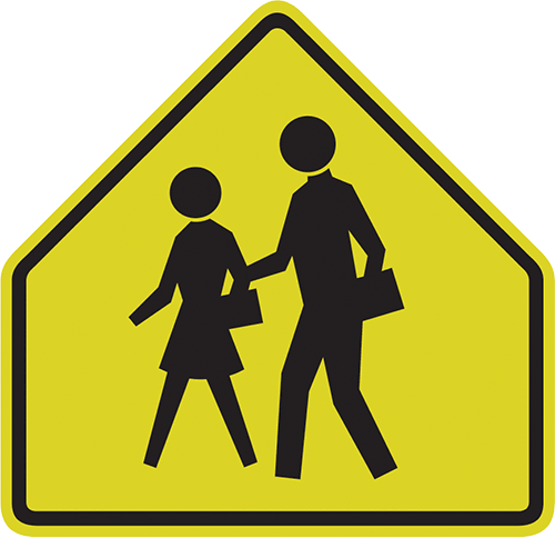 School Sign - School Zone Road Sign (500x484)
