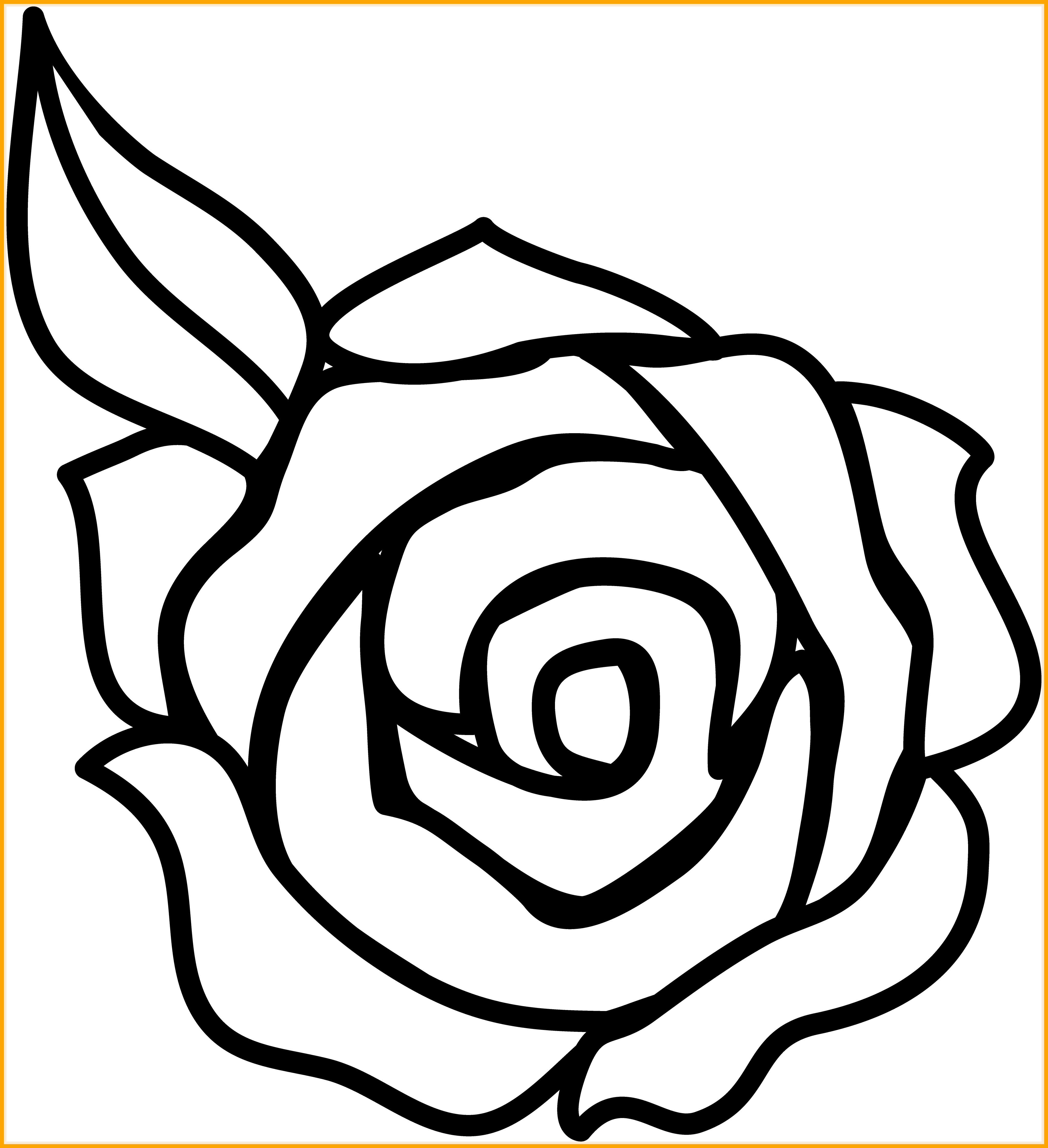 Butterfly Black And White Black And White Flower And - Black And White Rose Clipart (4092x4484)