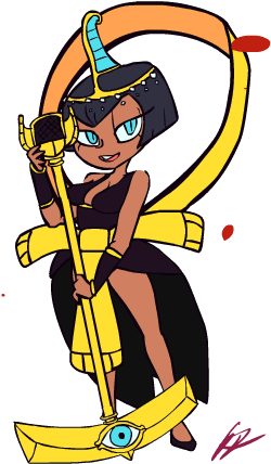 Yellow Clip Art Fictional Character - Skullgirls Eliza Porn Gif (500x505)