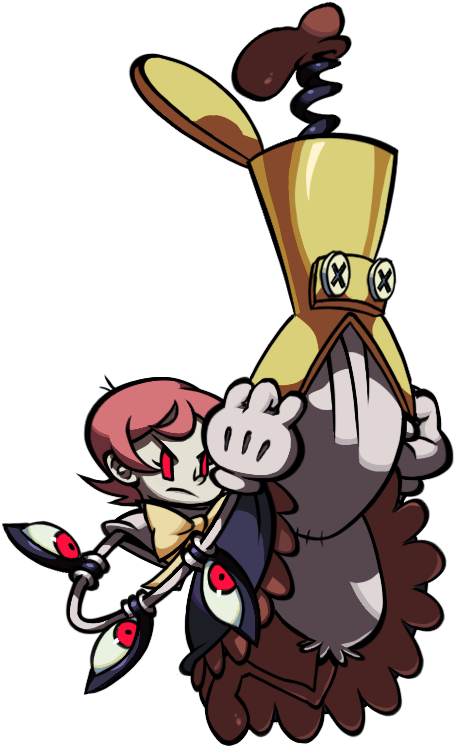 Double Turns Into Peacock And Attacks With Buzzin Buzzard - Peacock Move List Skullgirls (754x1032)