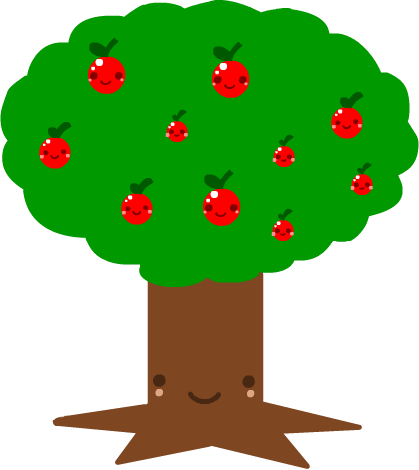 Happy Cherry Tree By Supertuffpinkpuff - Illustration (419x470)