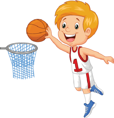 Cool Basketball Player Clip Art Young Boy Cartoon Crying - Cartoon Boy Playing Basketball (386x399)