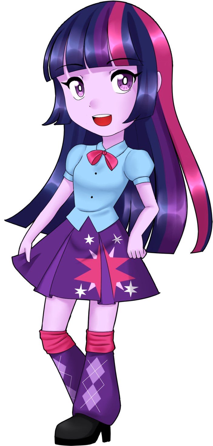 Twilight Sparkle Purple Human Hair Color Cartoon Fictional - Cartoon (800x1500)