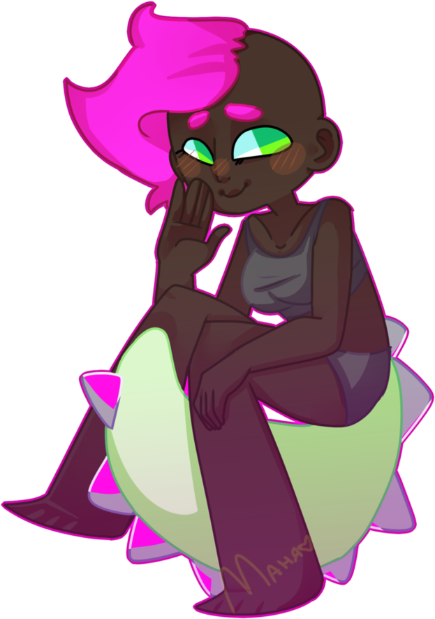 Sitting On The Tail By Manya-robot - Cartoon (894x894)