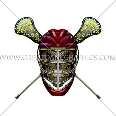 Lacrosse Skull - Printed T-shirt (385x385)