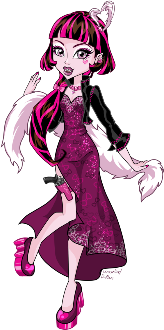 Draculaura Mafia High Monster High Illustration By - Imágenes De Monster High Draculaura (664x1202)