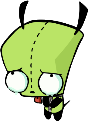 Crying Gir Vector By Candyutame - Sad Gir Invader Zim (576x432)