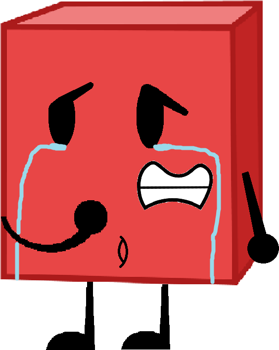 Blocky Crying By Thedrksiren - Bfdi Golf Ball Crying (606x749)
