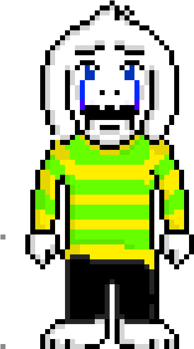 Asriel Crying Glitchtale - Pixel Art (400x710)