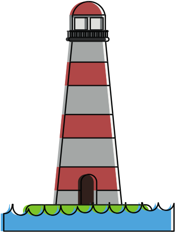 Lighthouse On Water Icon Image - Lighthouse (550x550)